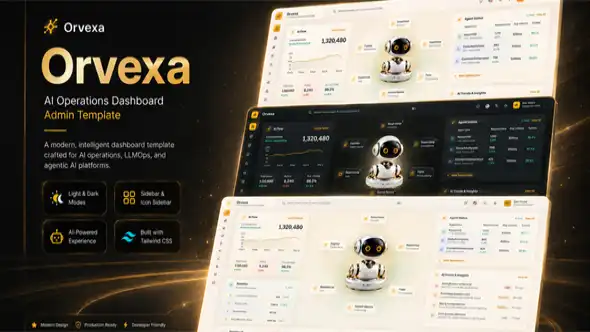Orvexa | AI Operations HTML Admin Template 65042672