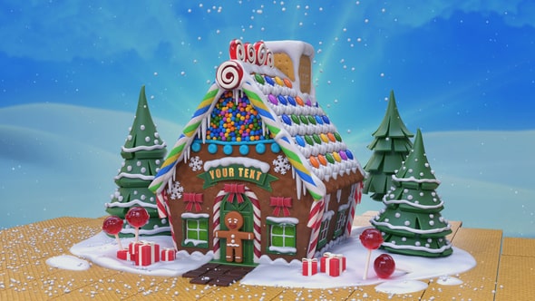 Gingerbread House Christmas Card 29061924