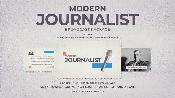 Modern Journalist Broadcast Package 43432191