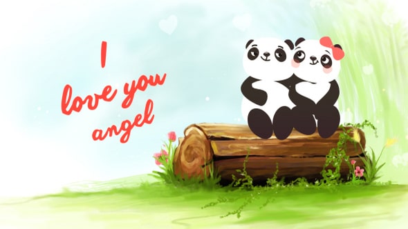 Little Panda Love Message 19465079