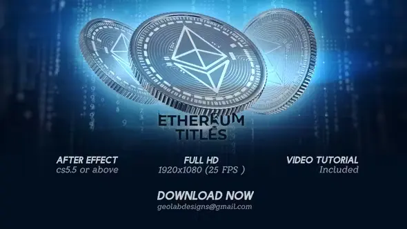 Ethereum Titles l Blockchain Coins l Cryptocurrency Currency l Digital Numbers