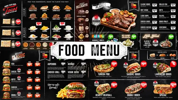Food Menu - Restaurant Display 54571855