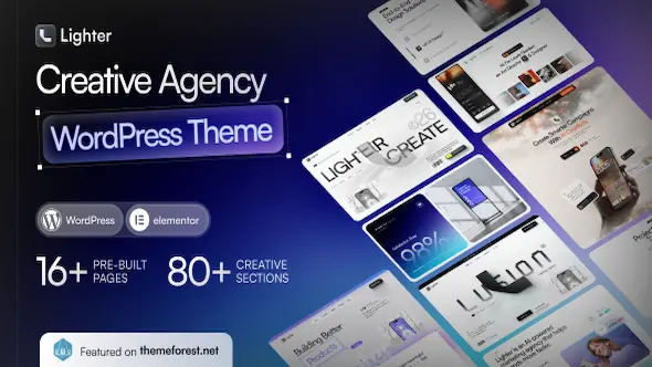 Lighter – Creative Agency & Portfolio WordPress Theme 61574290
