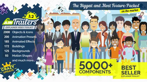 AinTrailers | Explainer Video Toolkit with Character Animation Builder 18950108
