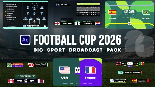 Football Cup 2026 – Soccer Broadcast Pack 62741876