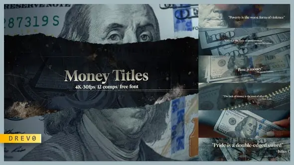 Money Titles/ Overlays/ Grunge/ Texture/ Montage/ Title Sequence/ Art/ Cash/ Wallet/ Footages/ Font 45443432