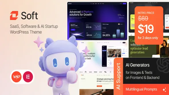 Soft - SaaS, Software & AI Startup WordPress Theme 63622160