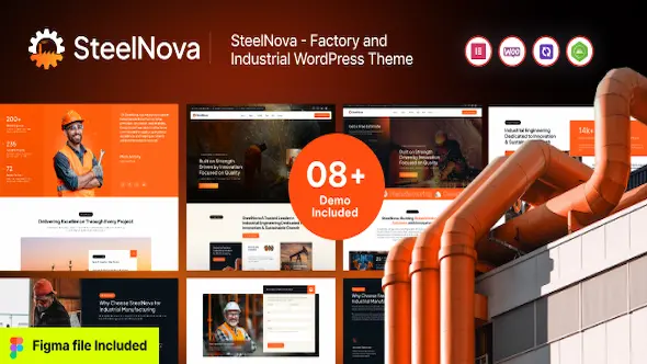 SteelNova – Modern Factory & Industrial WordPress Theme 63642108