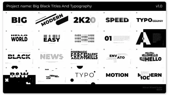Big Black Titles And Typography 25272115