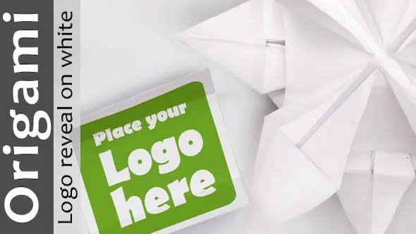 Origami Logo Reveal on White 9516428