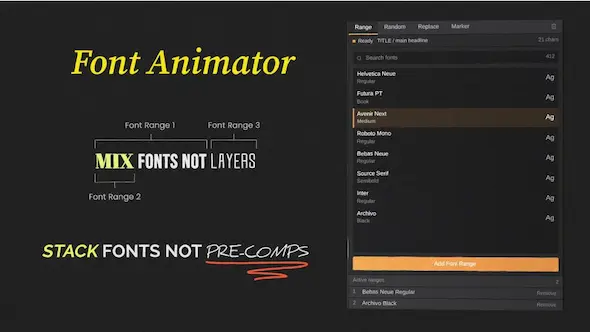 Aescripts – Font Animator