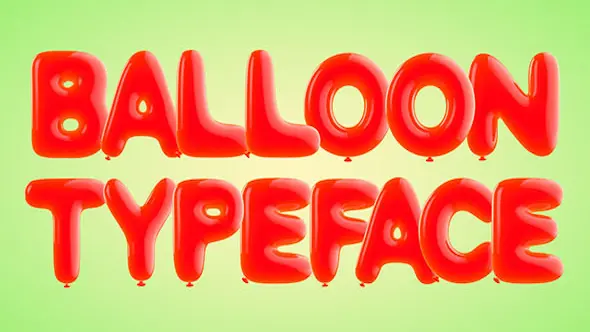 Balloon Typeface 10851817