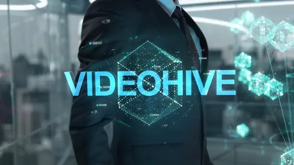 Businessman with Hologram in office with 3 different Styles 44115348