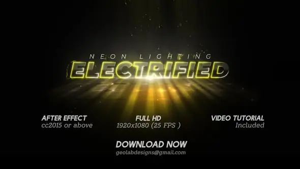 Electric Glow Titles l Thunder Lights Opener 36230319 2 Electric Glow Titles l Thunder Lights Opener 36230319