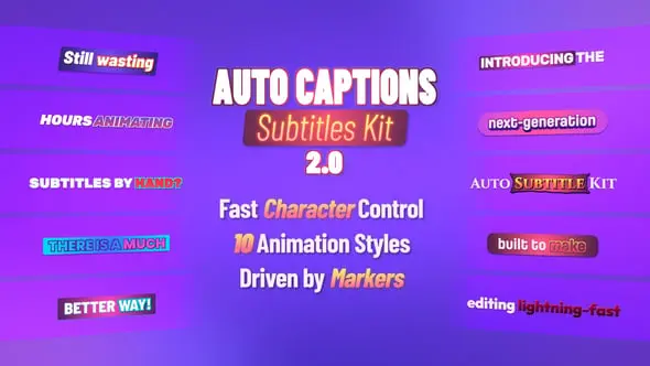 Auto Captions & Subtitles Kit 2.0 64627166 2 Auto Captions & Subtitles Kit 2.0 64627166